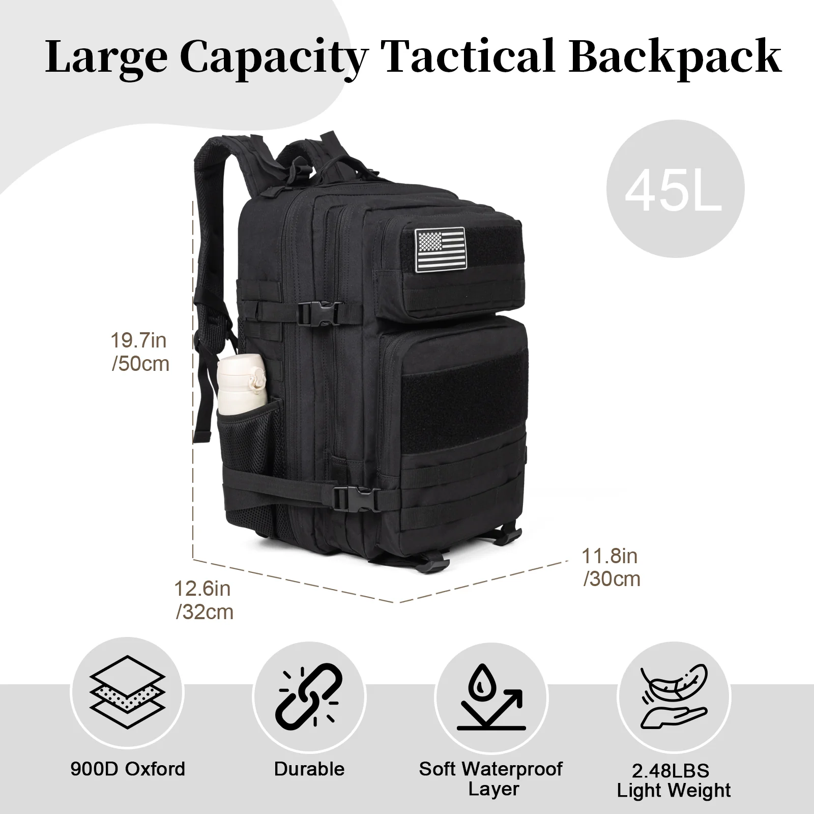 Sac à dos tactique militaire d - Hiking Backpack Waterproof avis et prix
